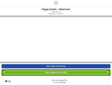 Tablet Screenshot of happygardenwatertown.com